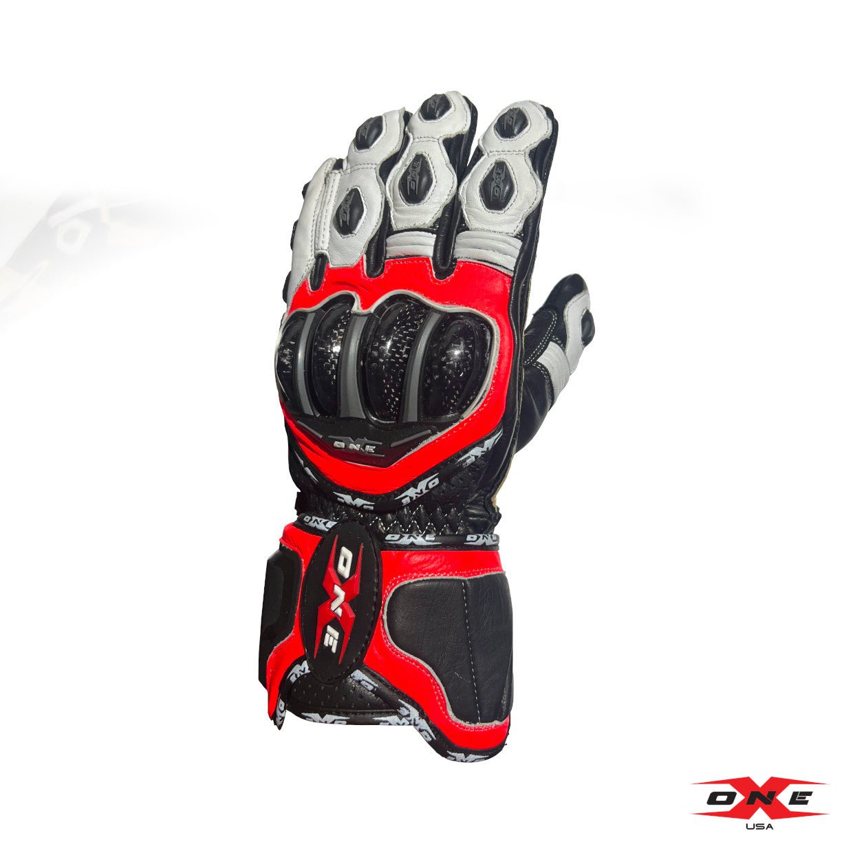 OneX USA Pro Race Gloves - Fluor Red