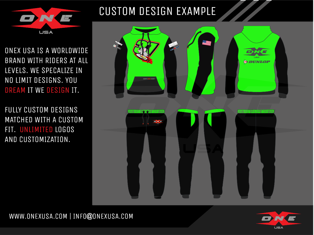 OneX USA Custom Racer Hoodie & Sweatpants Tracksuit
