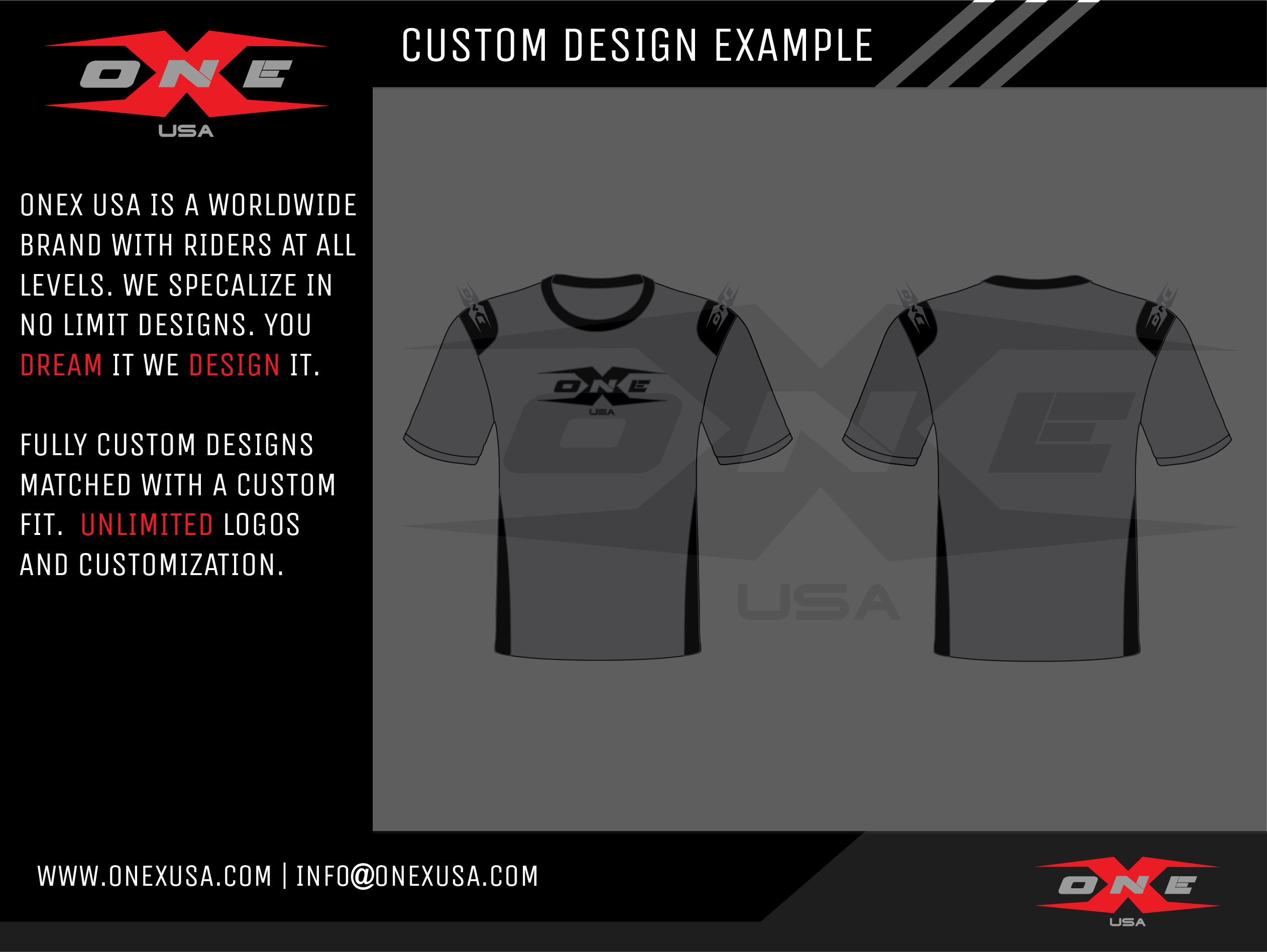 OneX USA Custom Racer T-Shirt