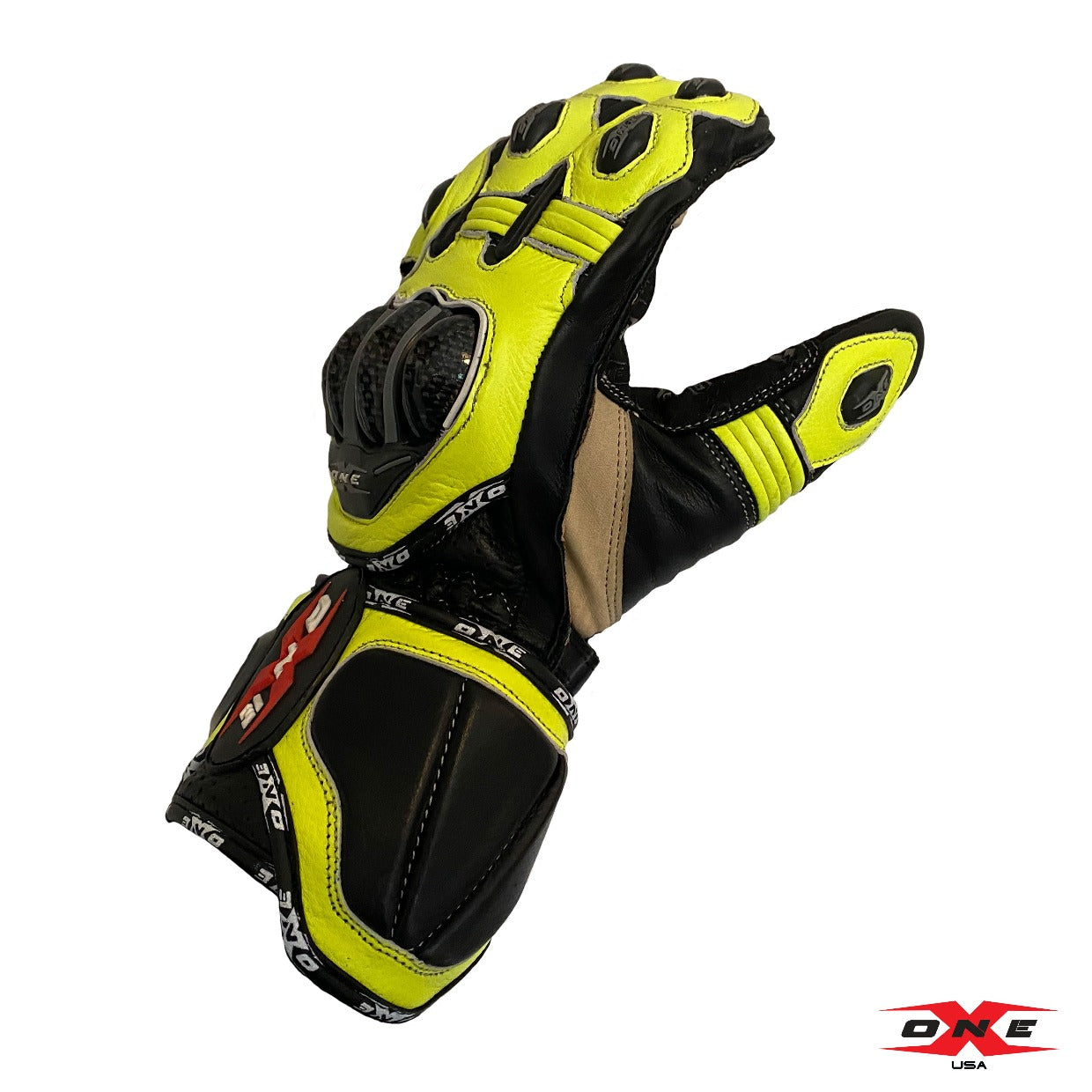 OneX USA Pro Race Gloves - Fluor Yellow