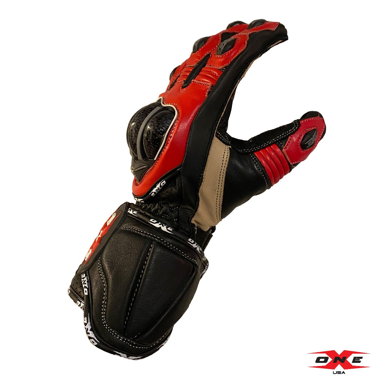 OneX USA Pro Race Gloves - Red