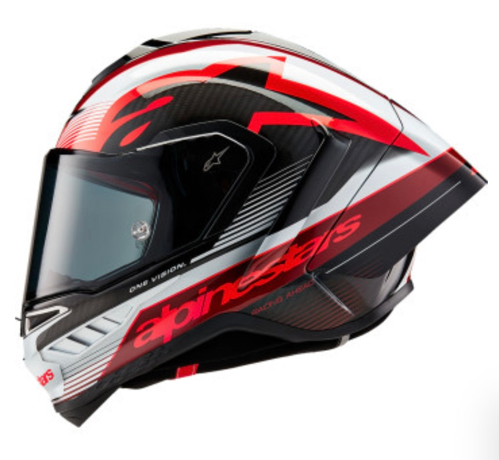Alpinestars スーパーテックR10 日本限定100個 ALPINESTARS Supertech R10 Helmet - Black/Carbon Red/Gloss White