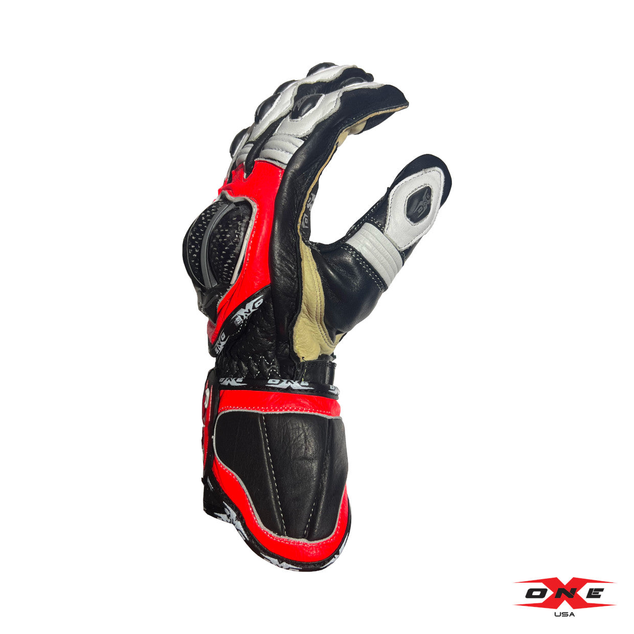 OneX USA Pro Race Gloves - Fluor Red
