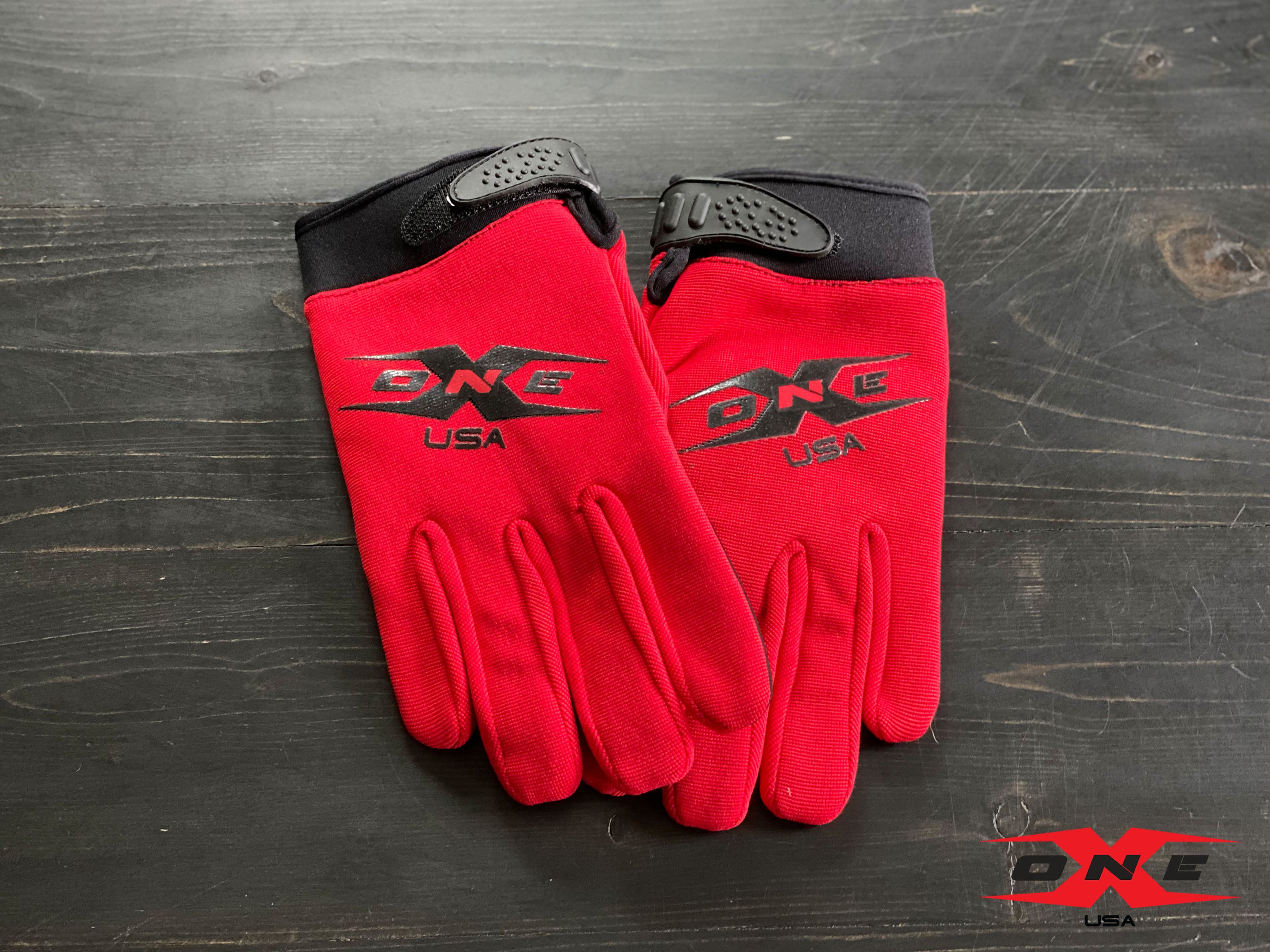OneX USA Mechanic Paddock Gloves - Red