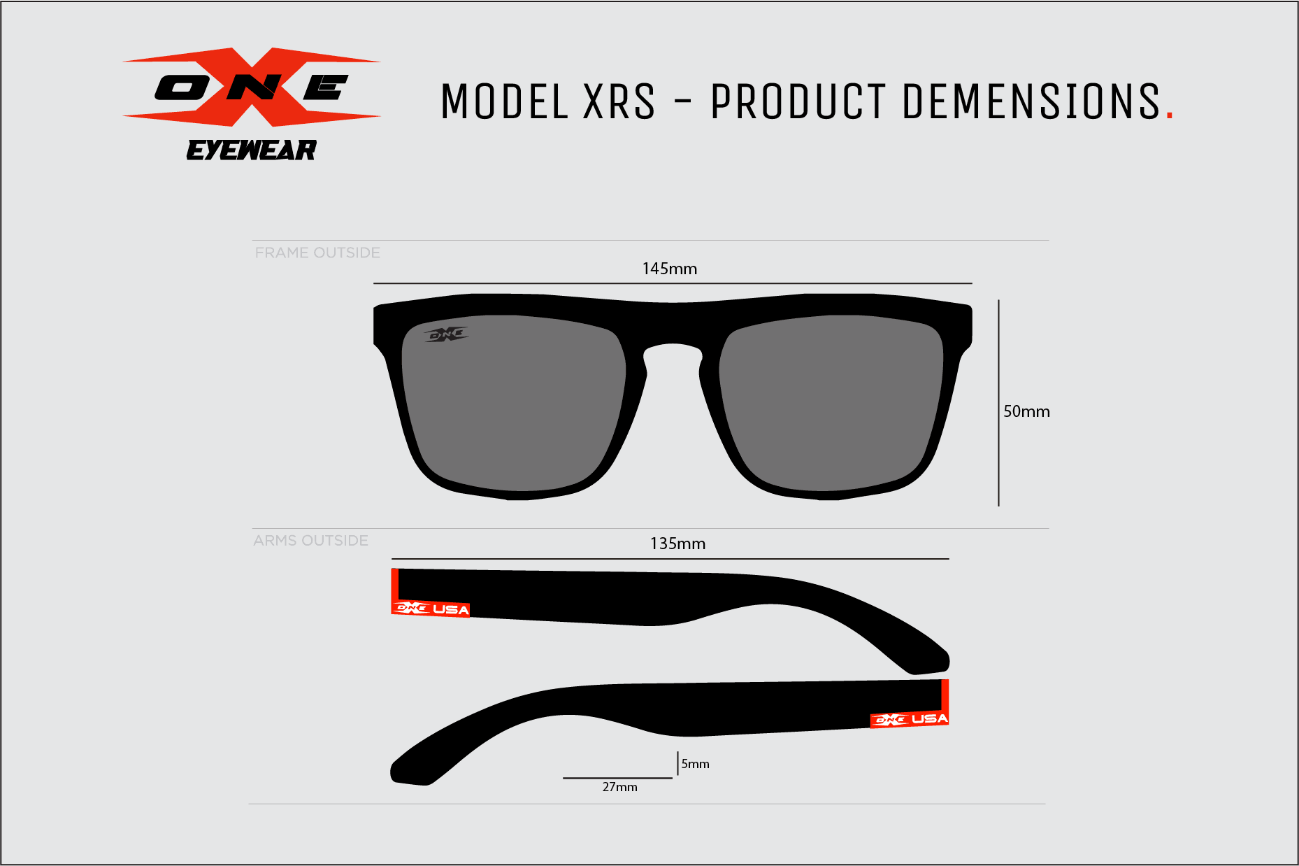 OneX Eyewear - XRS Sunglasses - Black/Blue Black Lens - OneX USA