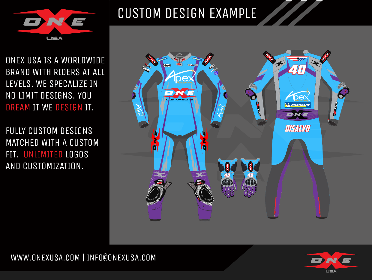 OneX USA Pro Race Custom Leather Suit - Kids