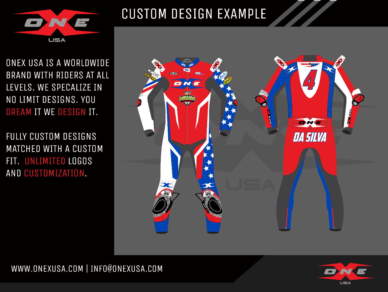 OneX USA Pro Race Custom Leather Suit - Kids