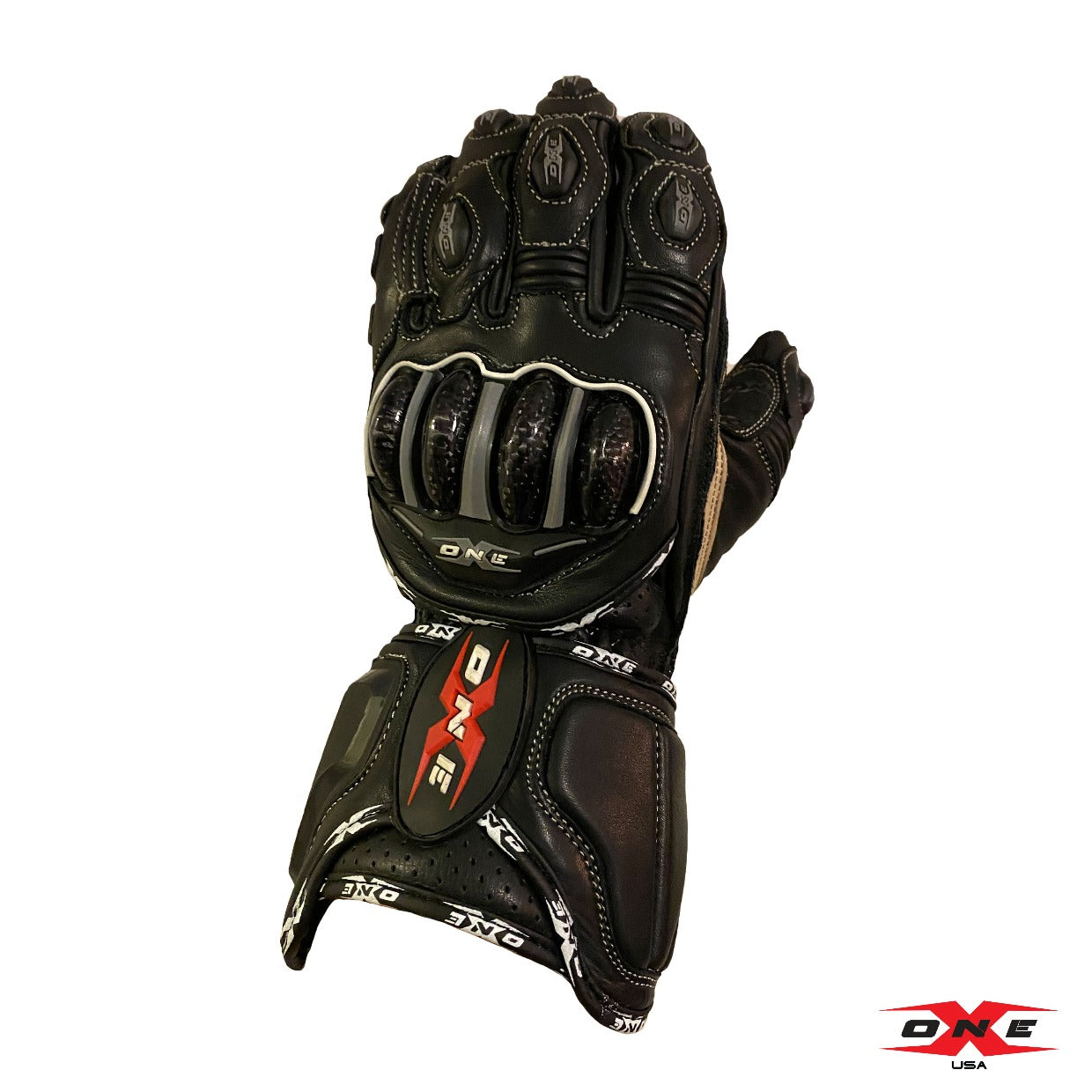 OneX USA Pro Race Gloves - Black