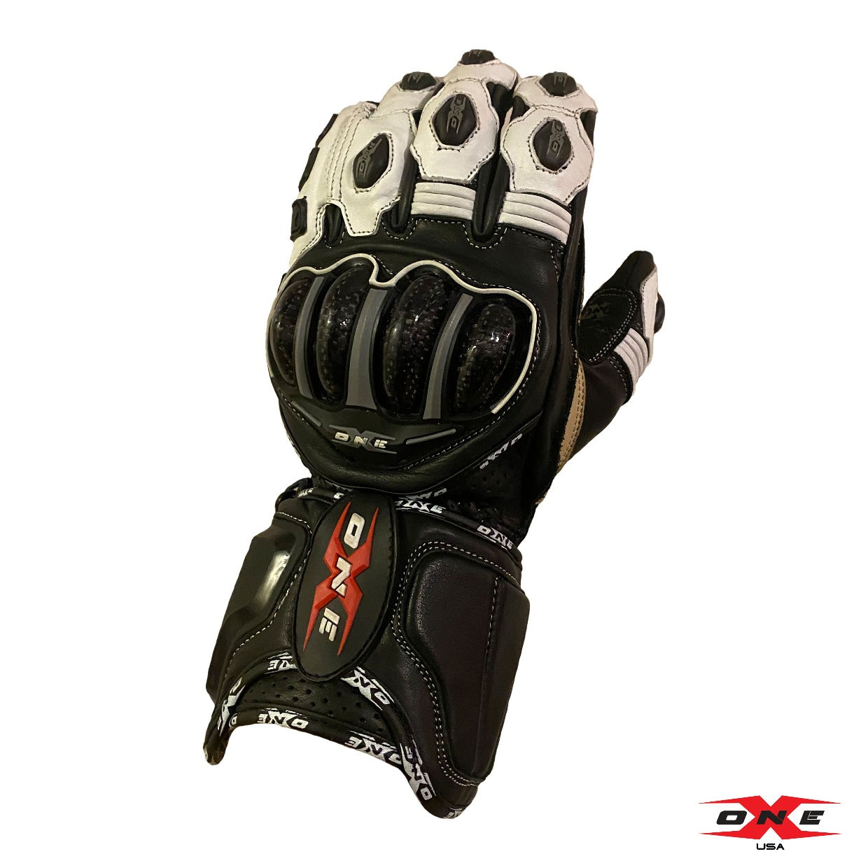 OneX USA Pro Race Gloves - Black / White