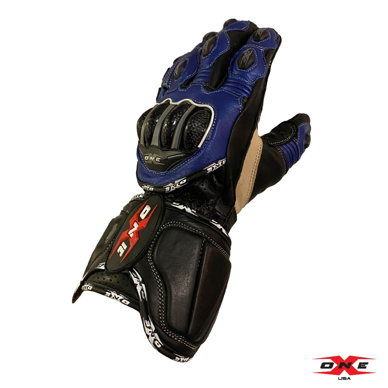 OneX USA Pro Race Gloves - Blue