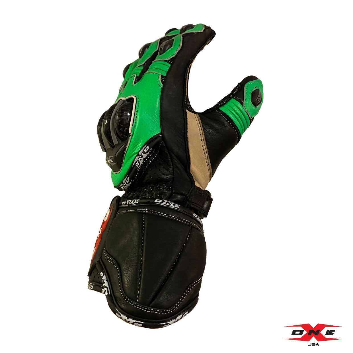 OneX USA Pro Race Gloves - Fluor Green