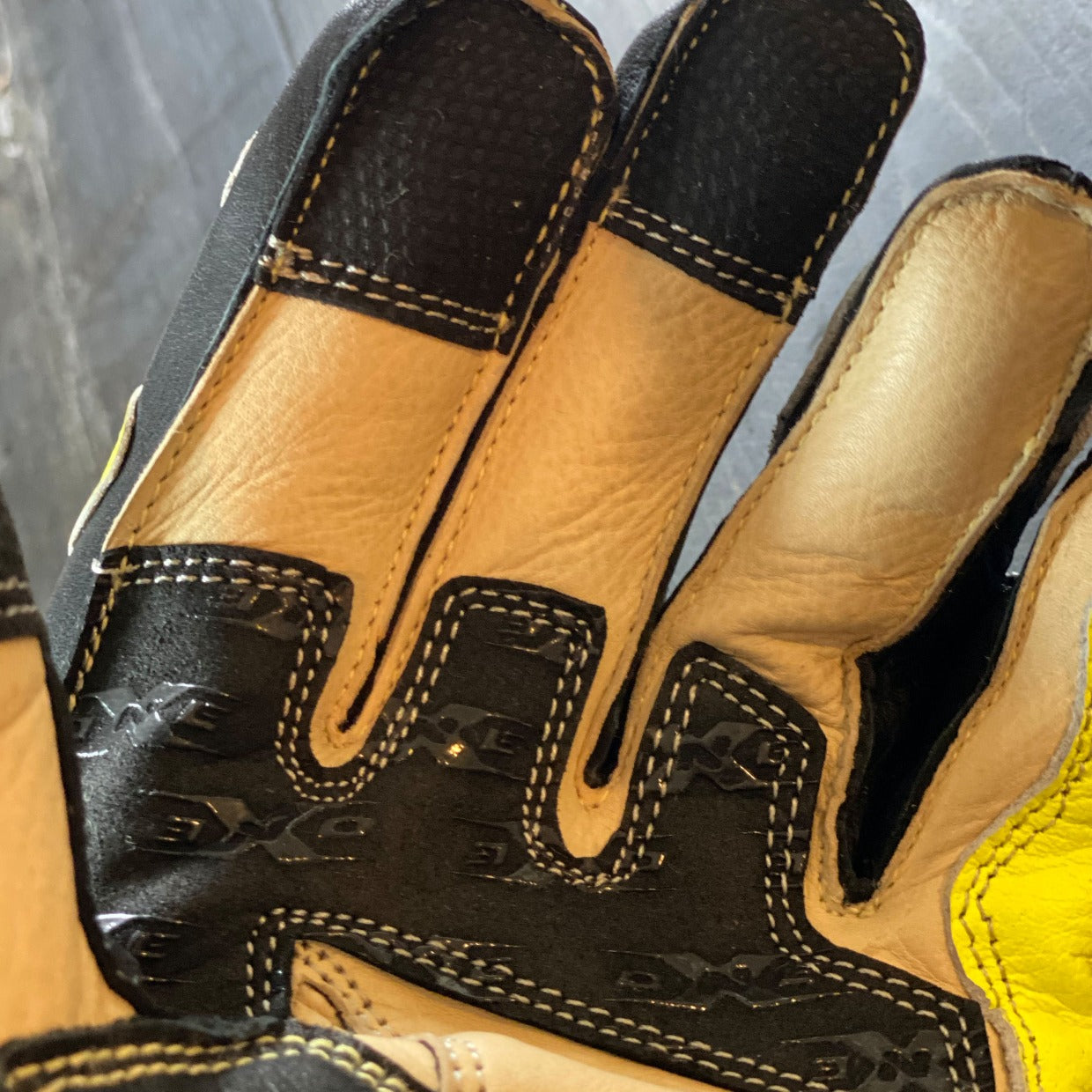 OneX USA Pro Race Gloves - Fluor Yellow / Blue