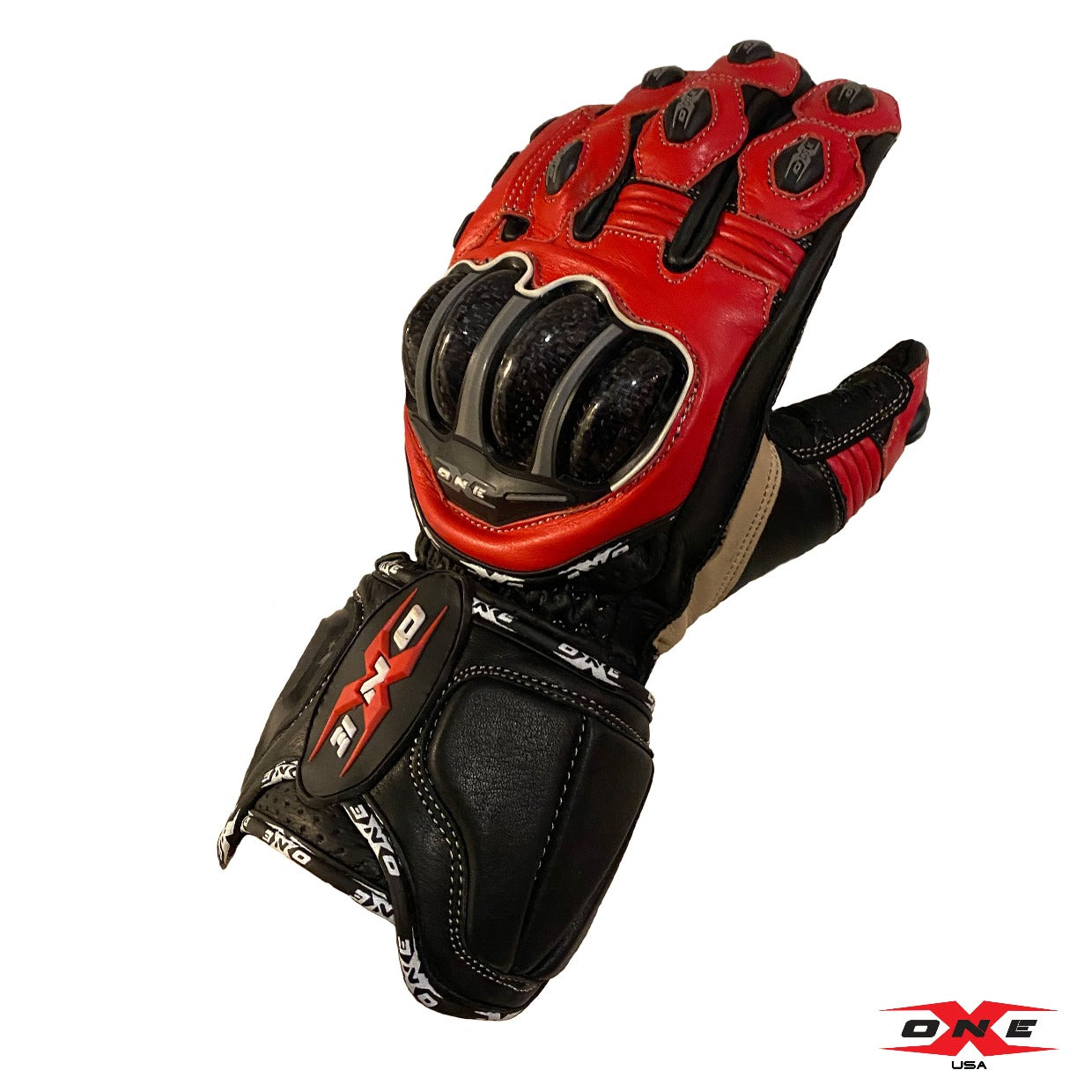 OneX USA Pro Race Gloves - Red