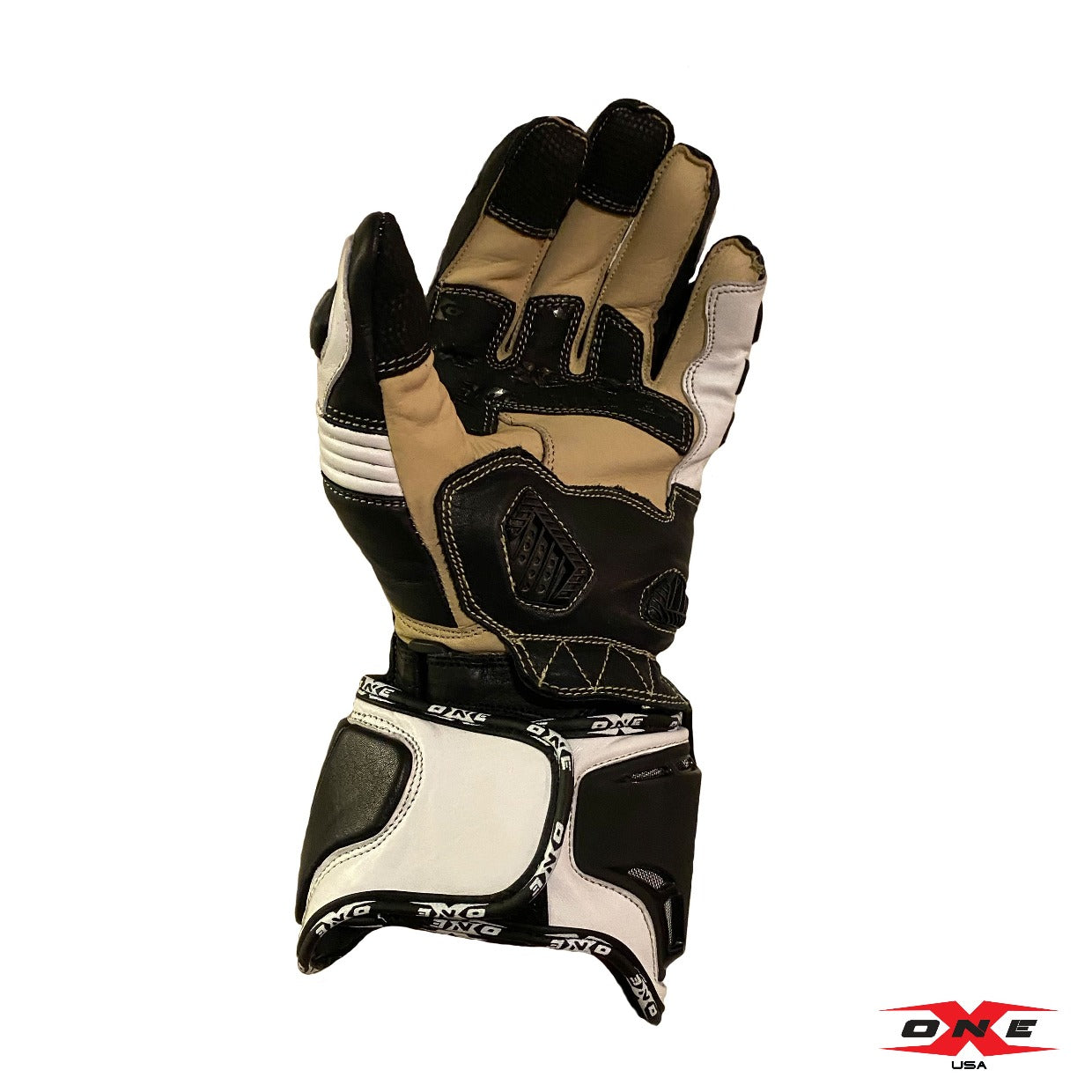 OneX USA Pro Race Gloves - White