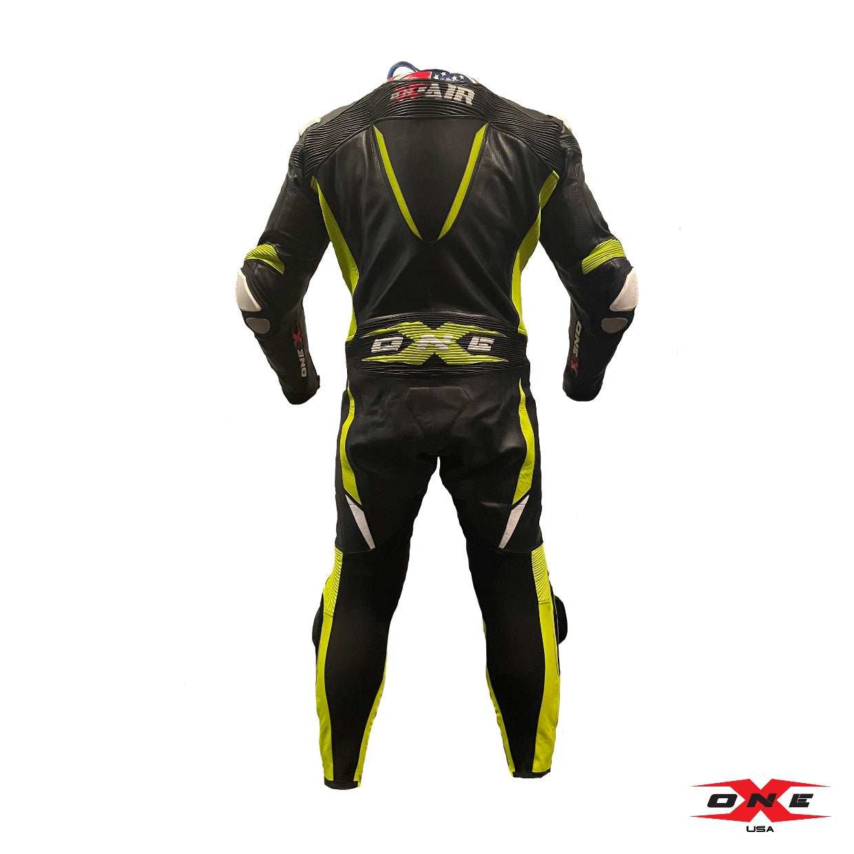 OneX USA XR22 Airbag Ready Pro Race Suit - Black/Fluor Yellow