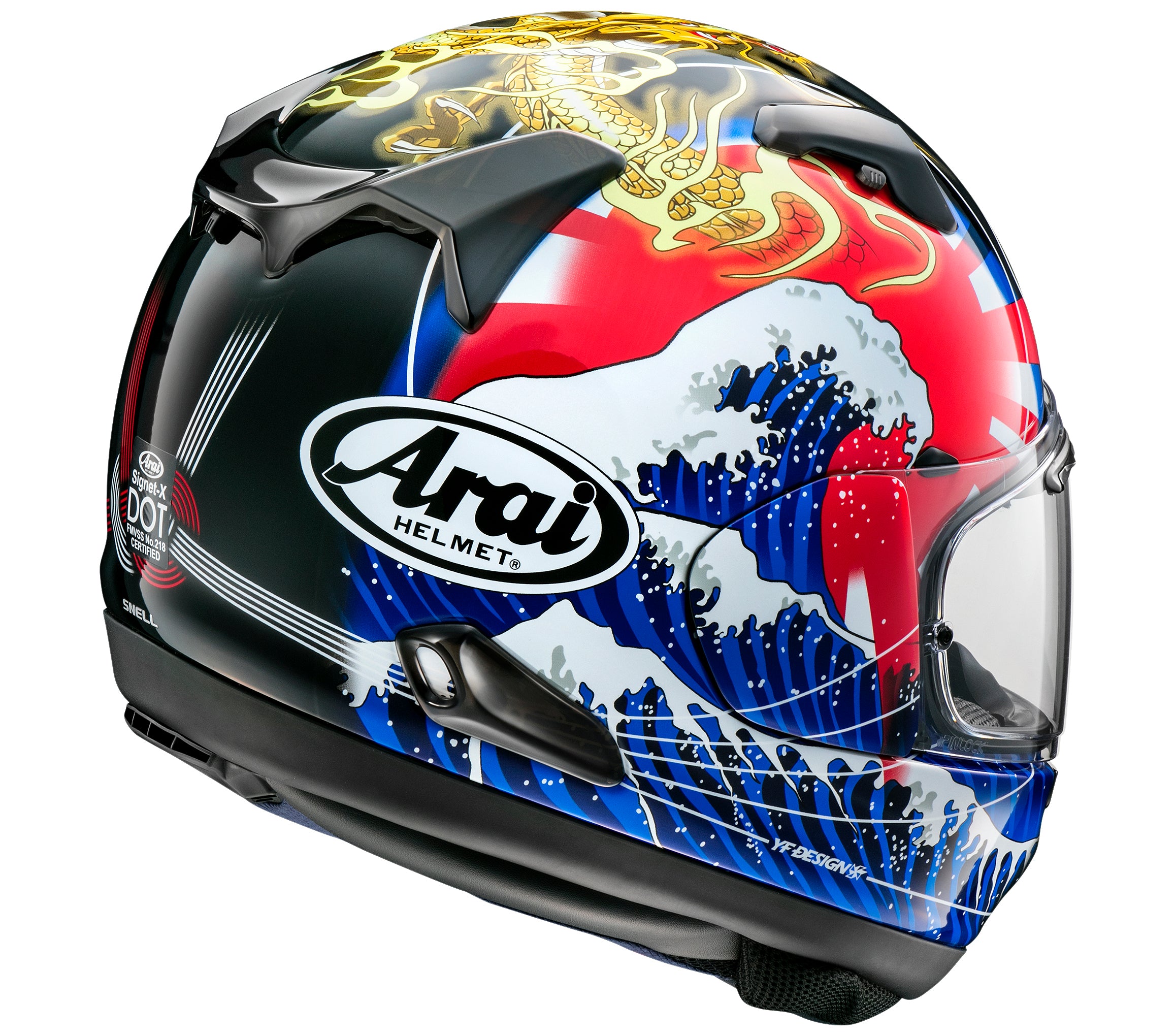 arai astral-x motorcycle helmet Quantum-X / Camera Mount Comes with VAS Arai Signet-X Helmet - Oriental