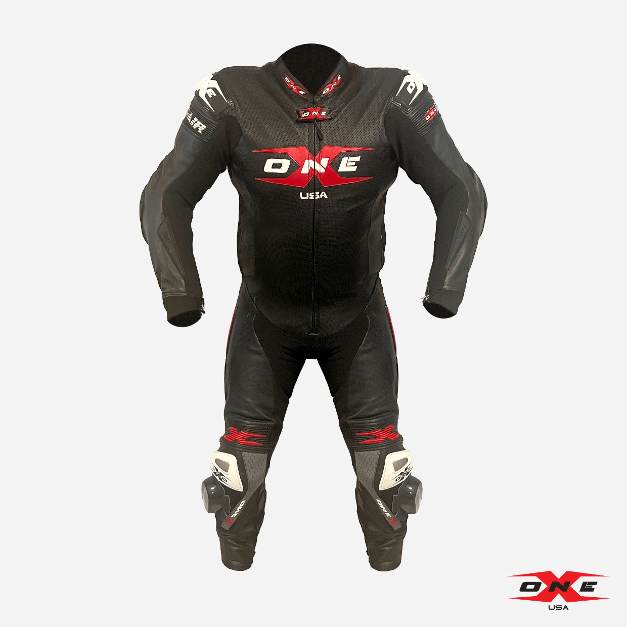 OneX USA XR22 Airbag Ready Pro Race Suit - One Piece - Black - OneX USA